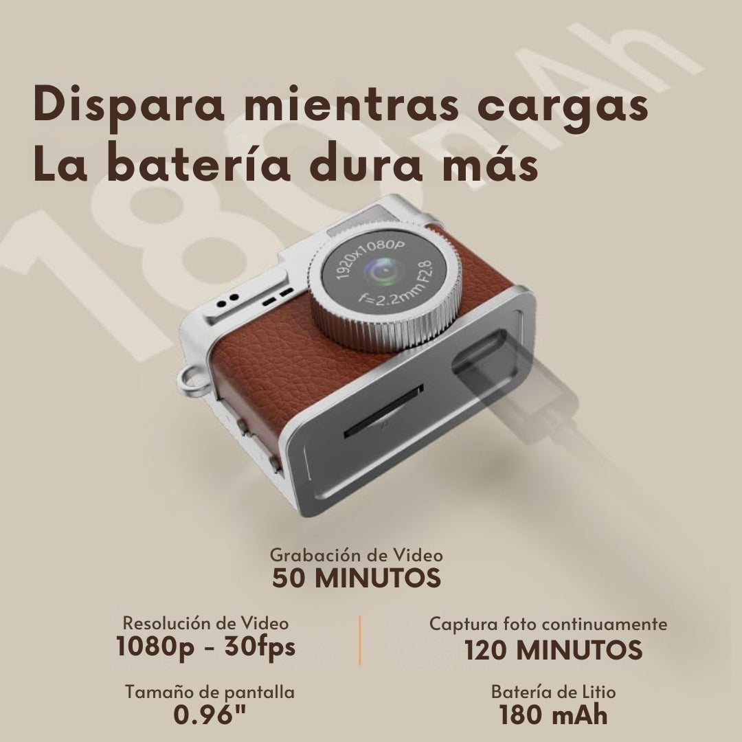 Cámara Digital Compacta con Estilo Vintage