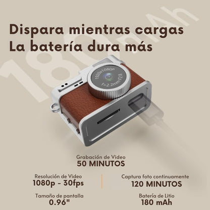 Cámara Digital Compacta con Estilo Vintage